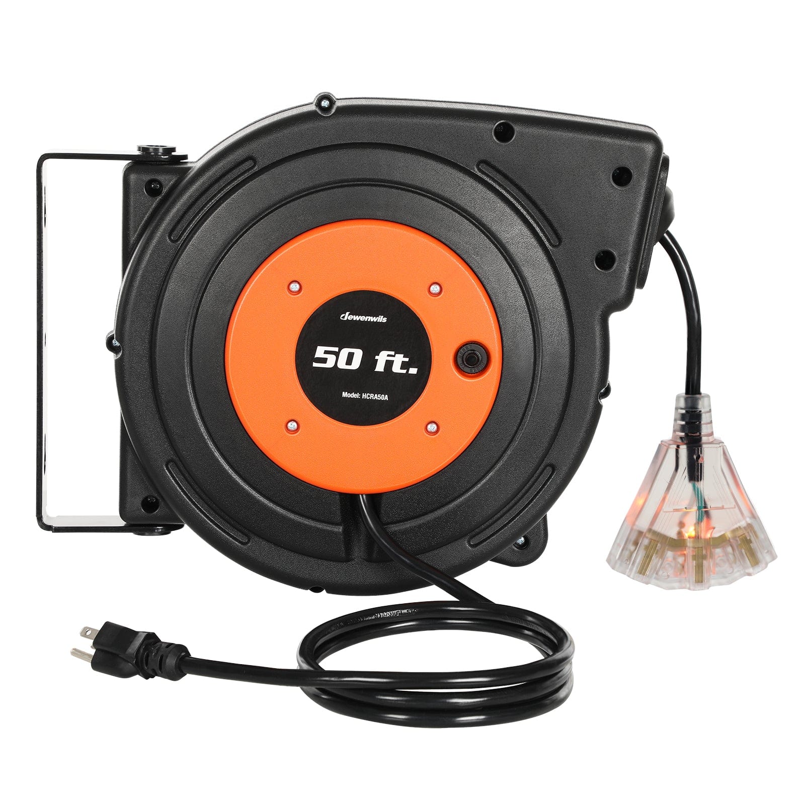 DEWENWILS 50ft Retractable Extension Cord Reel