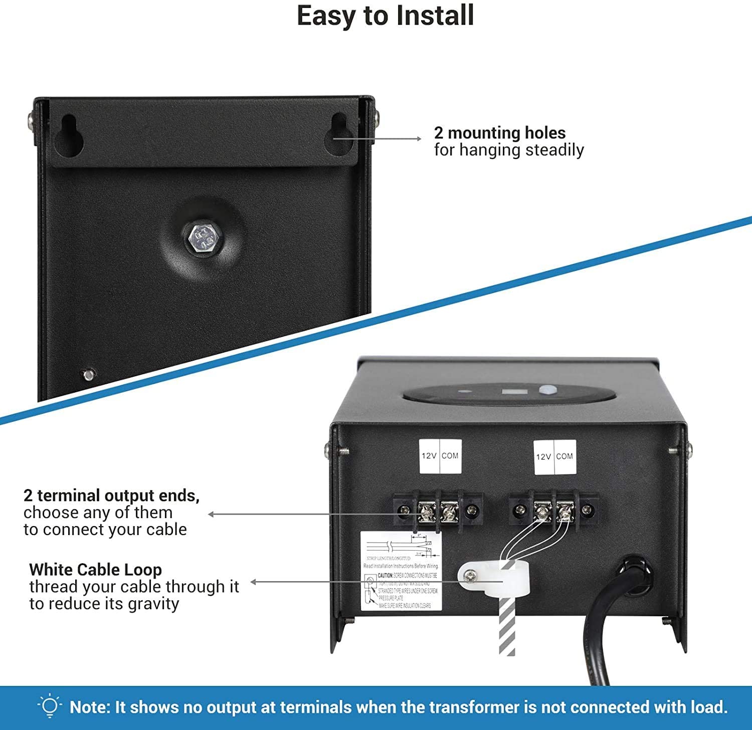 Dewenwils 120W Low Voltage Transformer with Timer, 120V to AC 12V Low