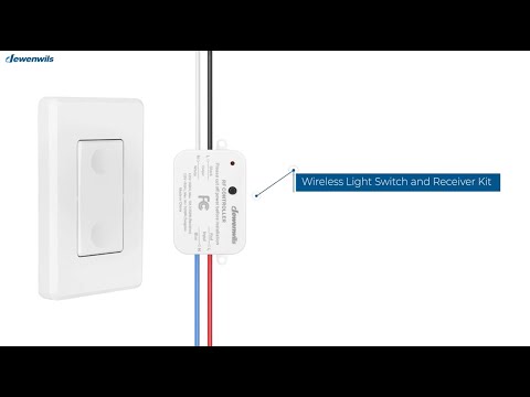 Wireless Light Switch and Receiver Kit, Ortis 300ft RF Range