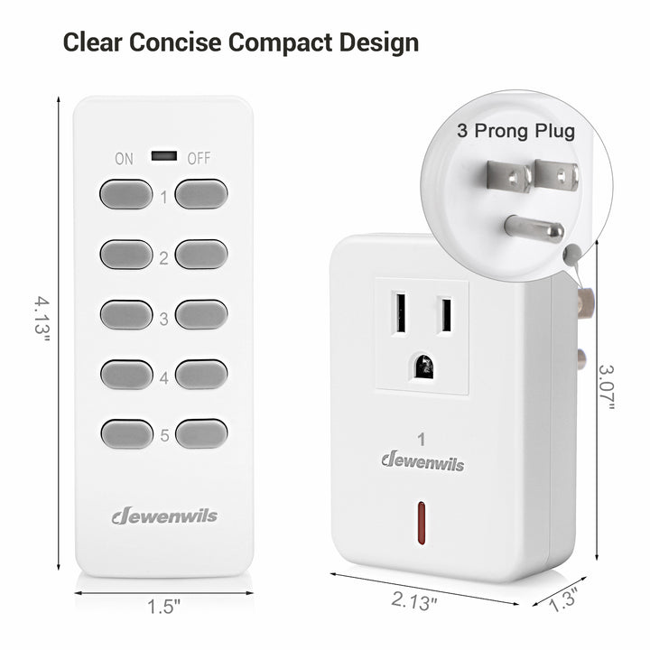 Dewenwils Indoor Outdoor Remote Control Outlet for Christmas